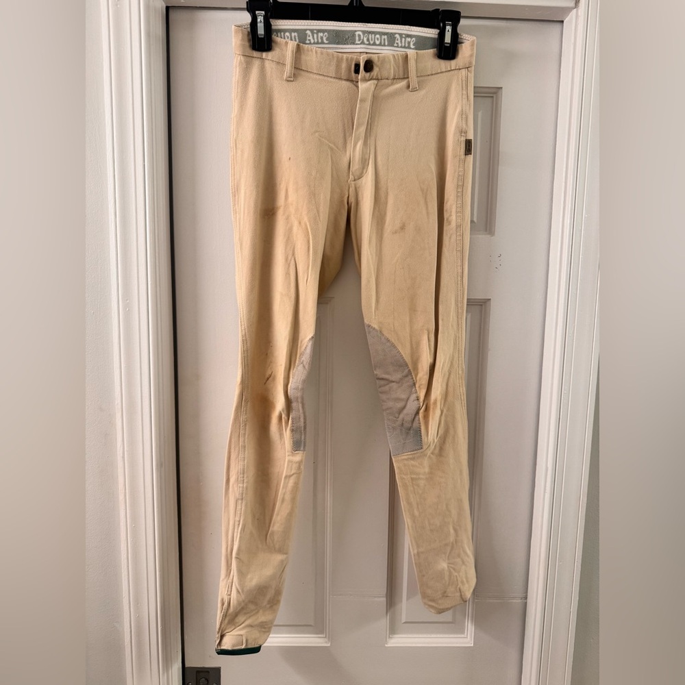 Devon Aire Tan Equestrian Riding Pants Sz S